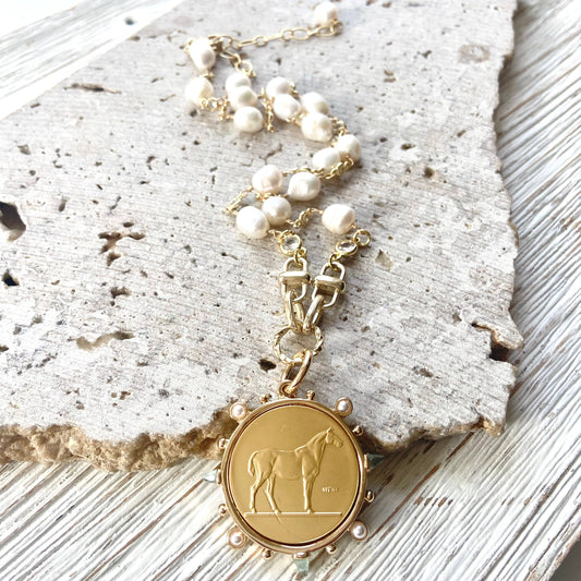 Horse coin equestrian jewelry derby boutique salon