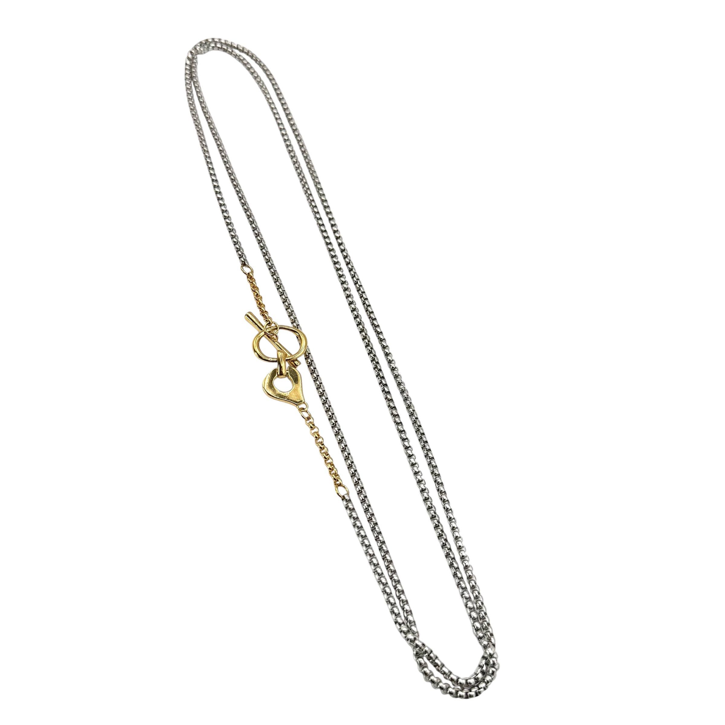 Mixed Metal 3-Way Lariat Gold Silver Necklace